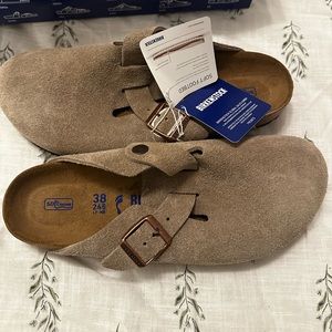 NWT Birkenstock Boston Taupe Size 38
